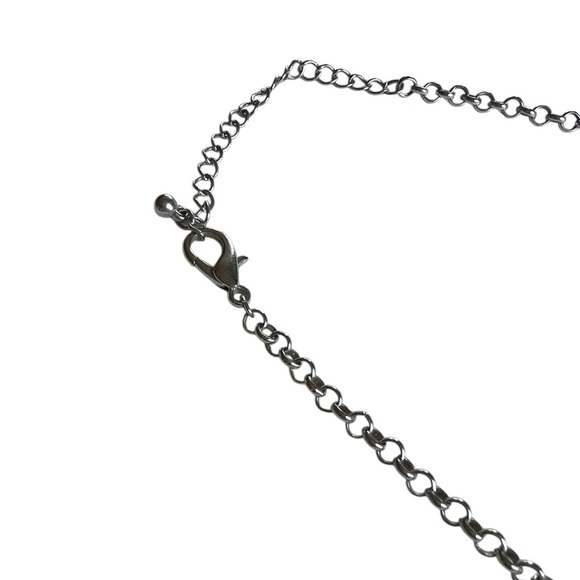 Vintage Silver-tone Chunky Adjustable 90s Y2K Necklace - Picture 3 of 7